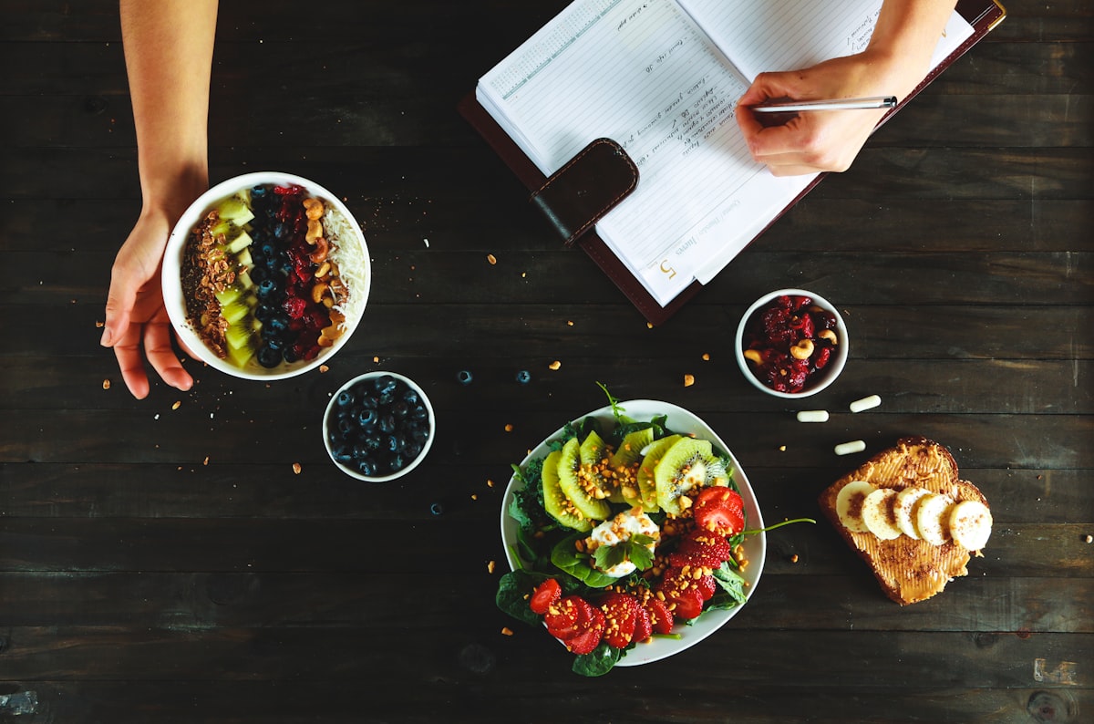 Fresh vegetables and nutritious foods